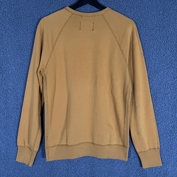 Reigning Champ Pima Cotton Crewneck Sweatshirt - Men's Size S - Mustard Yellow - Picture 3 of 8